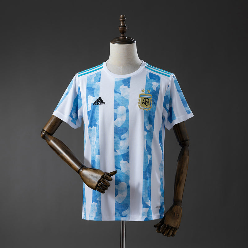 Argentina Home Jersey 2021 Retro Football Kit Soccer Shirt