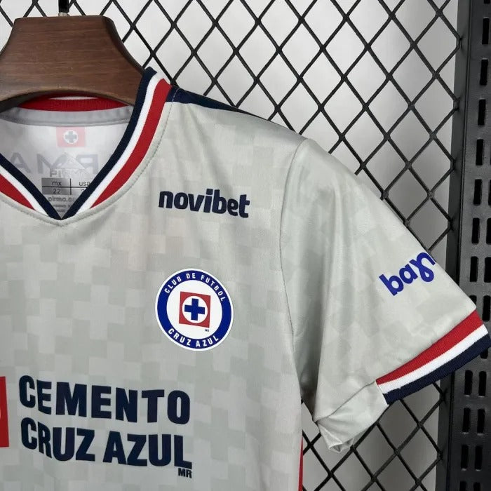 Kids Cruz Azul Jersey 25/26 Away Football Kit Soccer Jersey