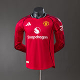 Man United Jersey 25/26 Home Football Kit Long Sleeves Player Version