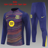 Kids Barcelona Training Tracksuits 25/26 Football Kit Soccer Jersey