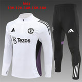 Kids Man United Training Tracksuits 25/26 Football Kit Soccer Jersey