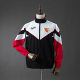 Sevilla Windbreaker 1992-93 Black White Football Jacket - PalmSportss