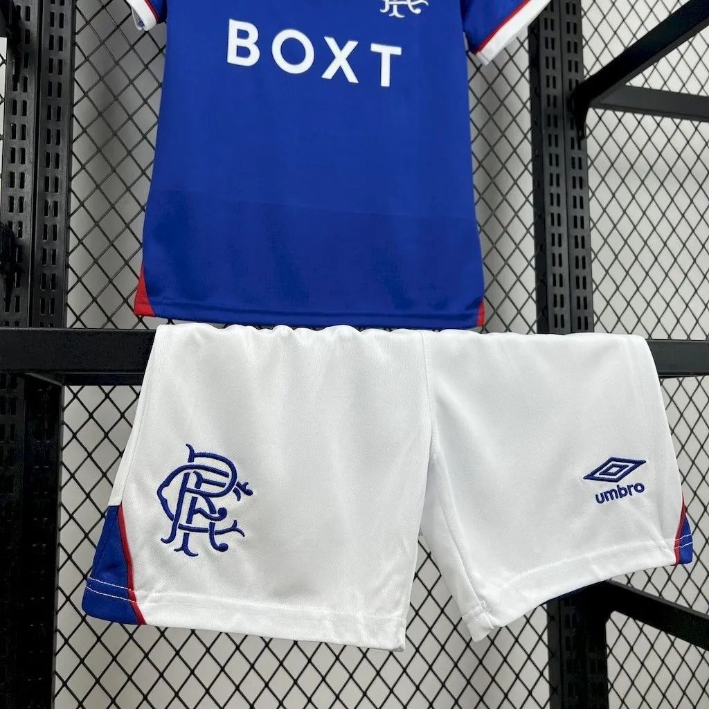 Kids Rangers Jersey 25/26 Home Football Kit Soccer Jersey
