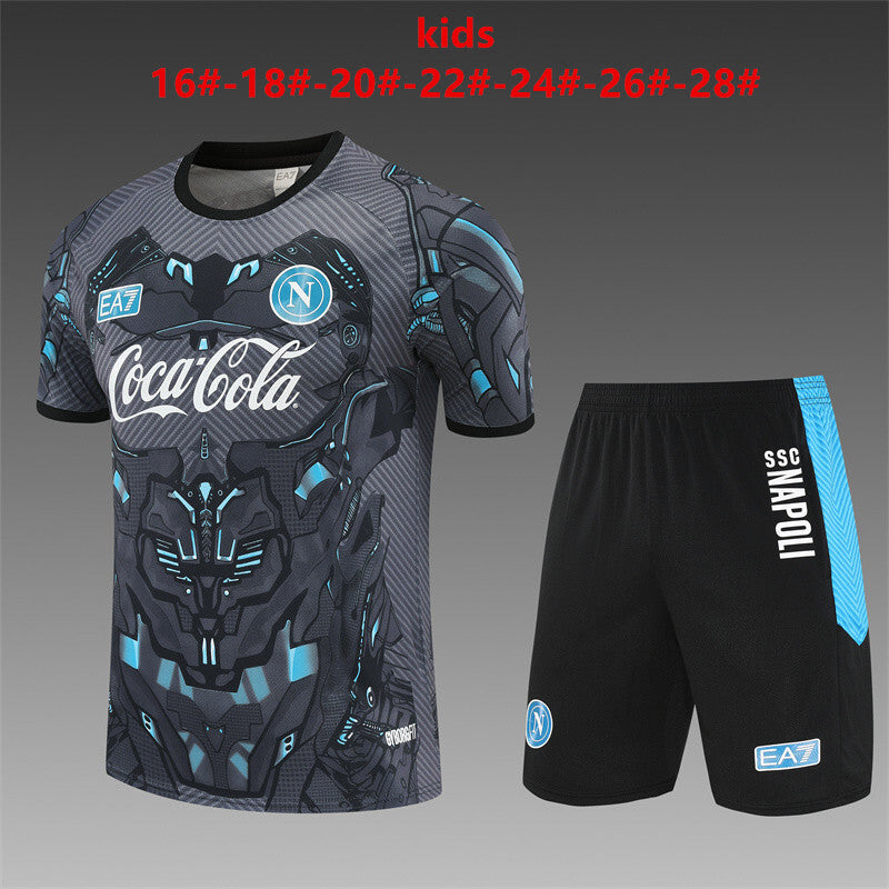 Kids SSC Napoli Training Tracksuits 25/26 Football Kit Soccer Jersey