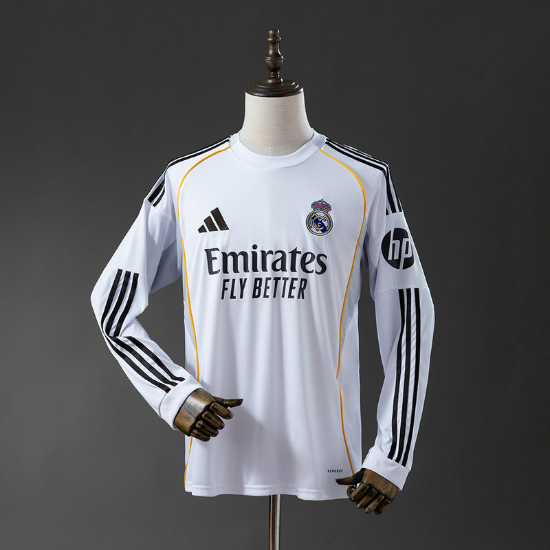 Real Madrid Jersey 25/26 Home Football Kit Long Sleeves