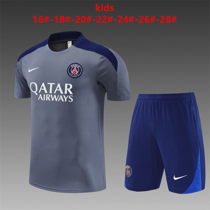 Kids PSG Training Tracksuits 25/26 Football Kit Soccer Jersey