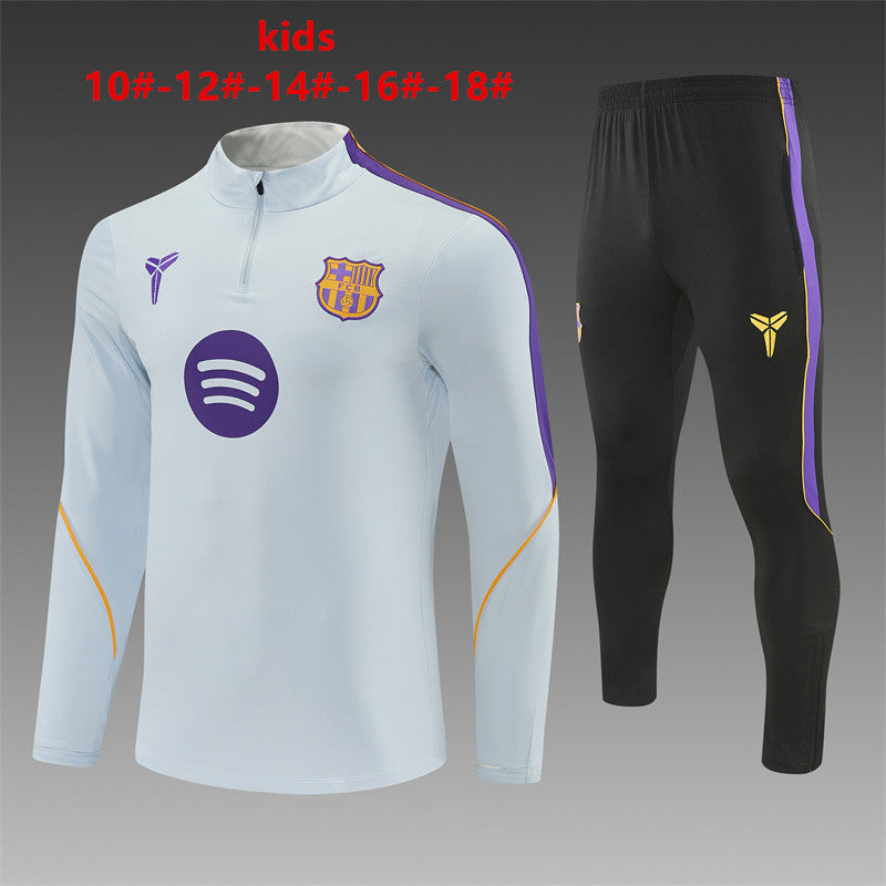 Kids Barcelona Training Tracksuits 2026-2027 Football Kit Soccer Jersey