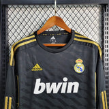 Real Madrid Jersey Away Kit 2011 2012 Retro Long Sleeves - PalmSportss