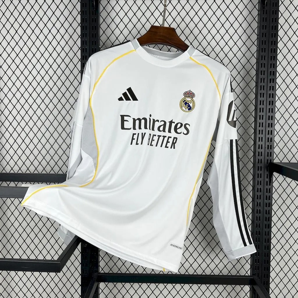 Real Madrid Home Jersey 25/26 Long Sleeves Football Kit Soccer Jersey