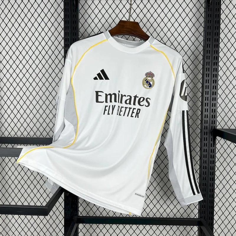 Real Madrid Home Jersey 25/26 Long Sleeves Football Kit Soccer Jersey