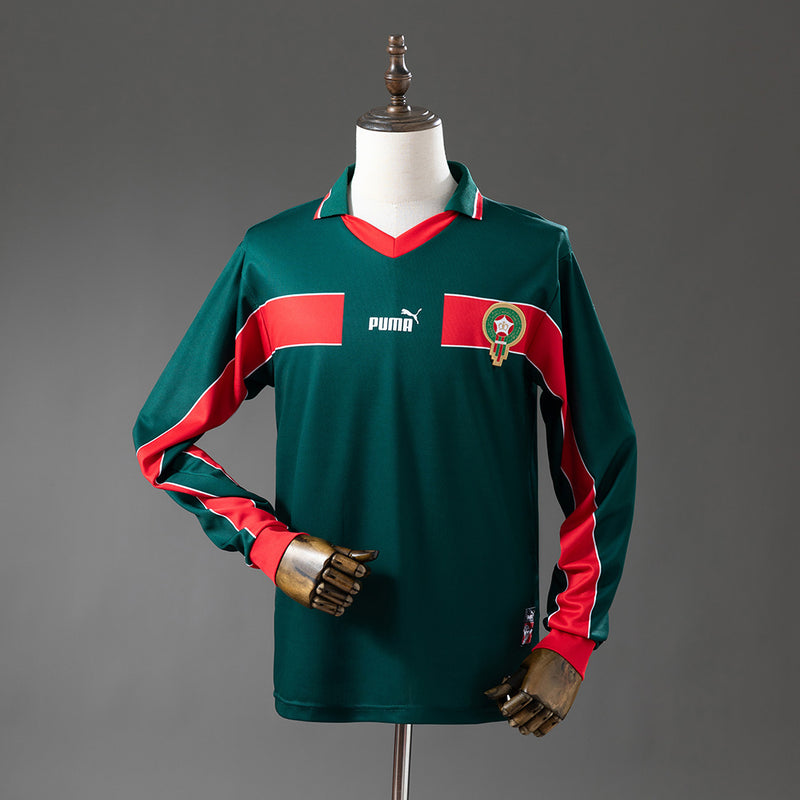 Morocco Jersey 1998 Home Retro Football Kit Long Sleeves