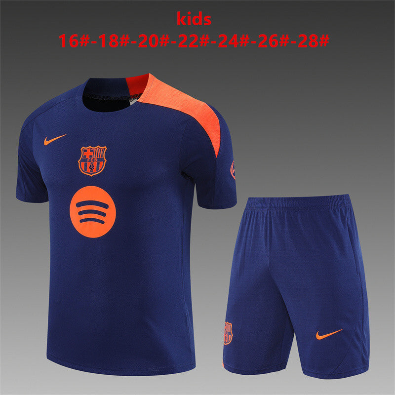 Kids Barcelona Training Tracksuits 25/26 Football Kit Soccer Jersey
