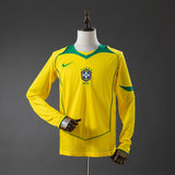 Brazil Jersey 2004 Home Retro Football Kit Long Sleeves Soccer Shirt PalmSportss