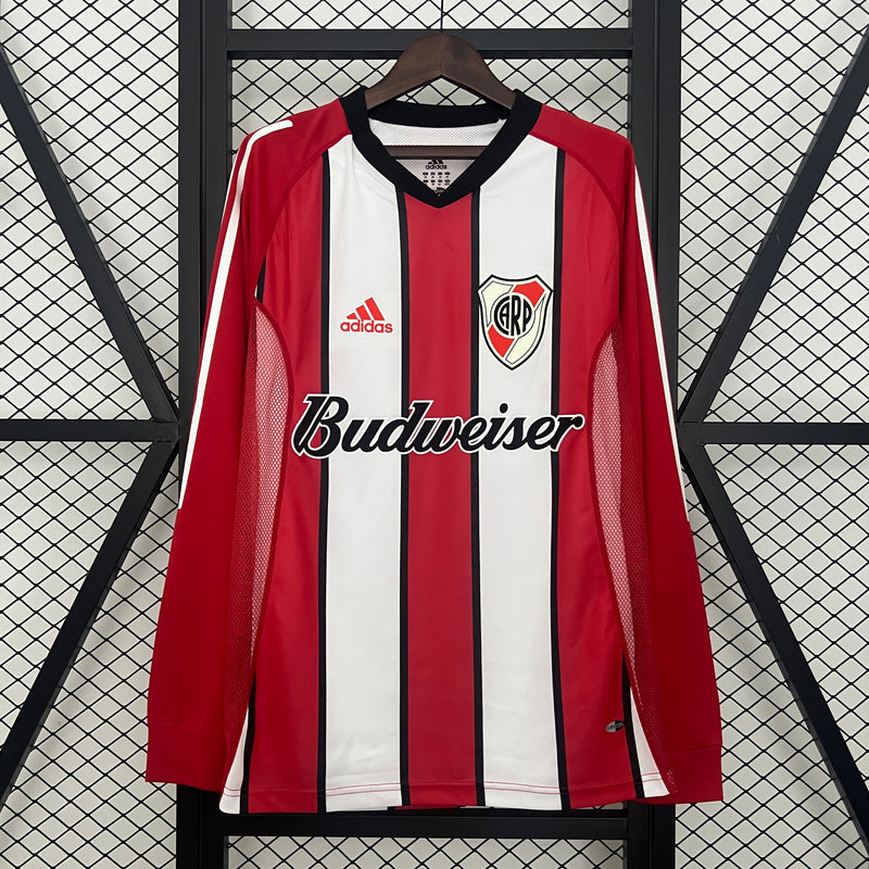 Retro River Plate Jersey 2003-04 Away Long Sleeves Football Kit Soccer Jersey