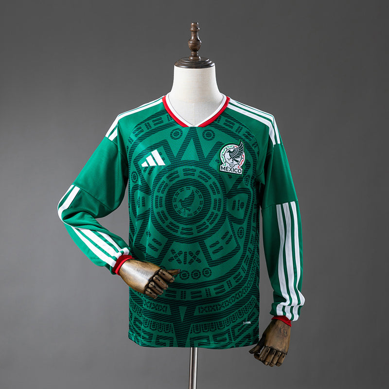 Mexico Home Jersey 2026 World Cup Football Kit Long Sleeves Soccer Shirt