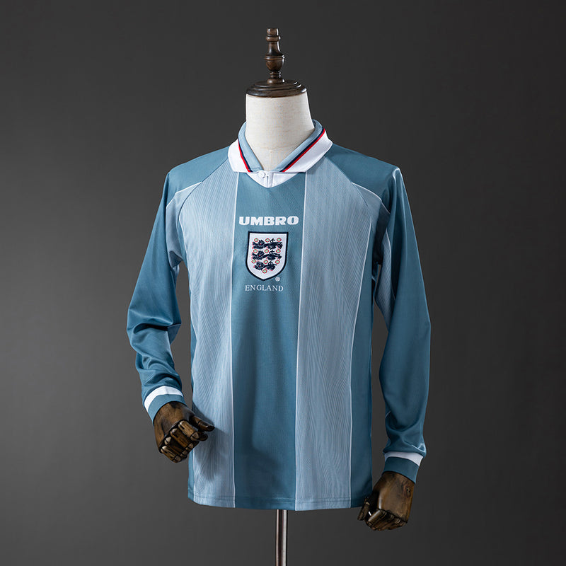 England Jersey 1996 Away Retro Kit Long Sleeves