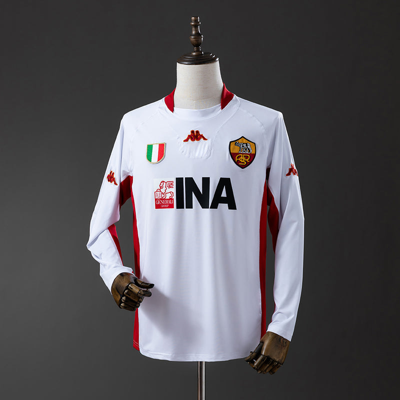Rome Jersey 2001-02 Away Retro Football Kit Long Sleeves