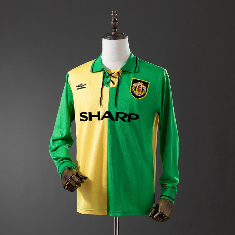 Manchester United Jersey 1992-94 Third Retro Football Kit Long Sleeves