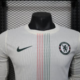 Player Version Chelsea Away Jersey 25/26 Long Sleeves Football Kit Soccer Jersey - PalmSportss