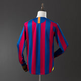 Barcelona Jersey 2005-06 Home Retro Football Kit Long Sleeves