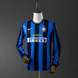 Inter Milan Jersey 2009-10 Home Retro Football Kit Long Sleeves