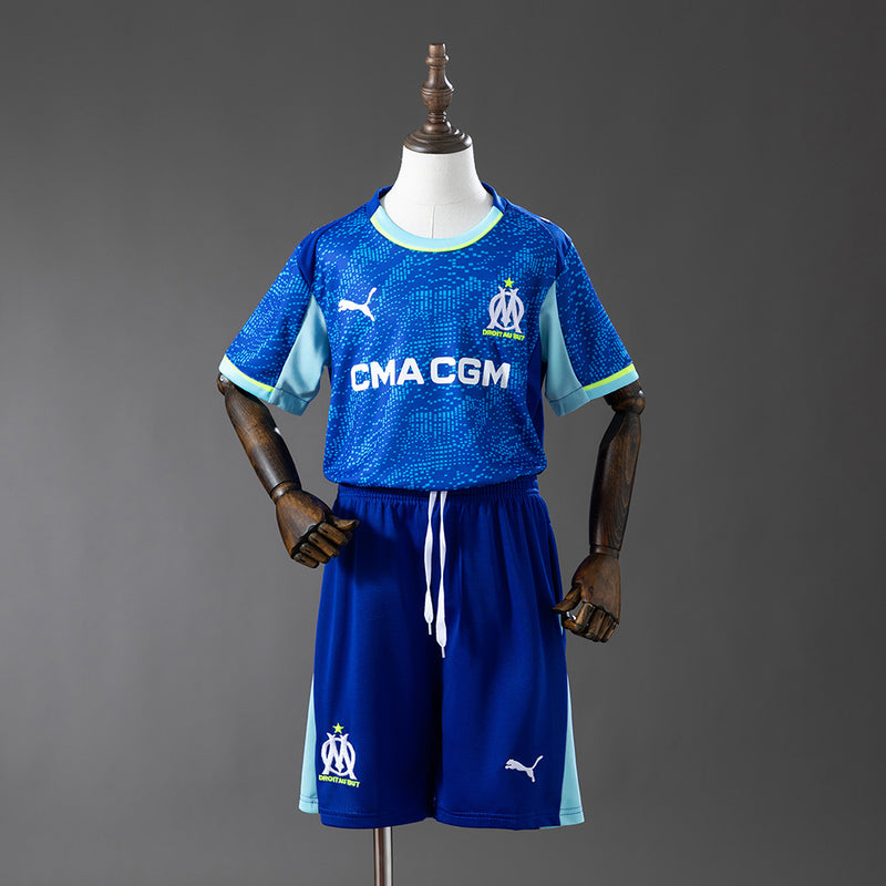 Kids Marseille Jersey 25/26 Third Football Kit