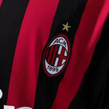 AC Milan Jersey 2013 2014 Retro Home Football Kit Long Sleeves