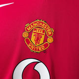 Man United Jersey 2004/06 Home Retro Kit Long Sleeves