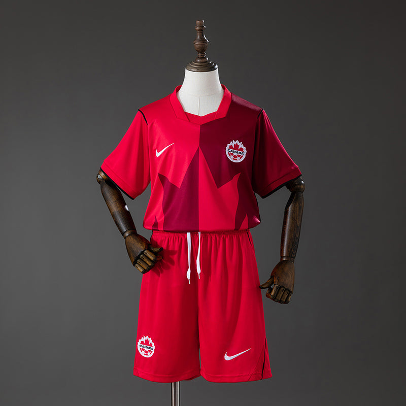 Kids Canada Home Jersey 2026 World Cup Football Kit Soccer Shirt