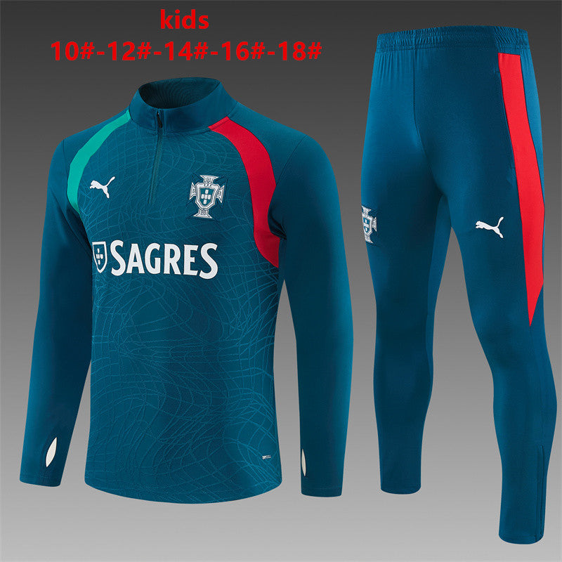 Kids Portugal Training Tracksuits 2026-2027 Football Kit Soccer Jersey