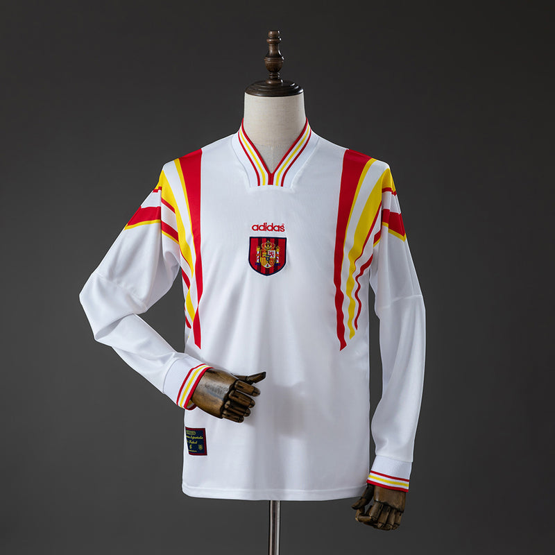 Spain Third Jersey 1996 Long Sleeves Retro Football Kit Soccer Shirt
