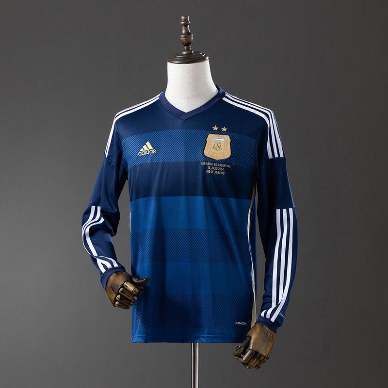 Argentina Jersey 2014 Away Retro Kit Long Sleeves