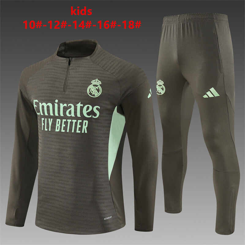 Kids Real Madrid Training Tracksuits 25/26 Football Kit Soccer Jersey