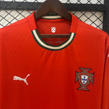 Portugal Jersey 25/26 Home Long Sleeves Ronaldo Football Kit Soccer Jersey