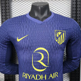 Player Version Atletico Madrid Jersey 25/26 Away Long Sleeves Football Kit Soccer Jersey