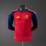 Player Version Spain Home Jersey 2026 World Cup Football Kit Long Sleeves PalmSportss