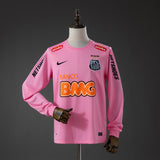 Santos Pink Jersey 2012-2013 Long Sleeves Retro Football Kit Soccer Shirt PalmSportss