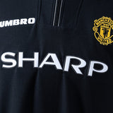 Man United Jersey 1998-99 Home Black Retro Football Kit