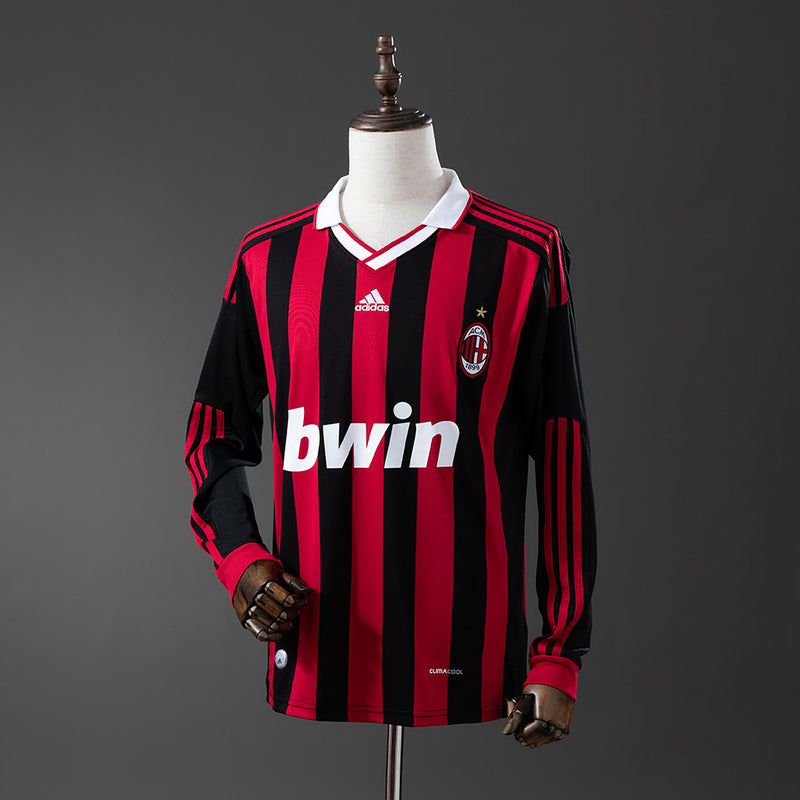 AC Milan Jersey 2013 2014 Retro Home Football Kit Long Sleeves