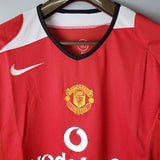 Man United Jersey Home Kit 2005/06 Retro Long Sleeve Football Team Soccer Shirt