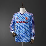 Man United Jersey 1990-92 Away Retro Kit Long Sleeve