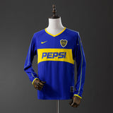 Boca Juniors Jersey 2003-04 Home Retro Football Kit Long Sleeves