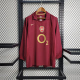 Retro Arsenal Jersey 2005/06 Home Long Sleeves Football Kits Soccer Shirt - PalmSportss