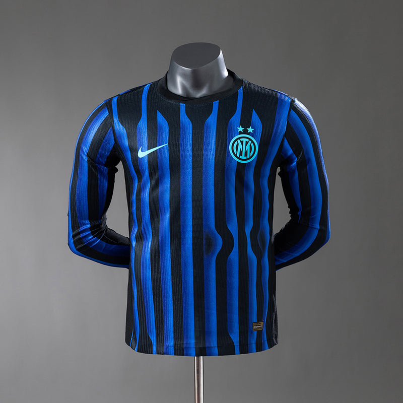 Player Version Inter Milan Jersey 25/26 Home Long Sleeves Football Kit
