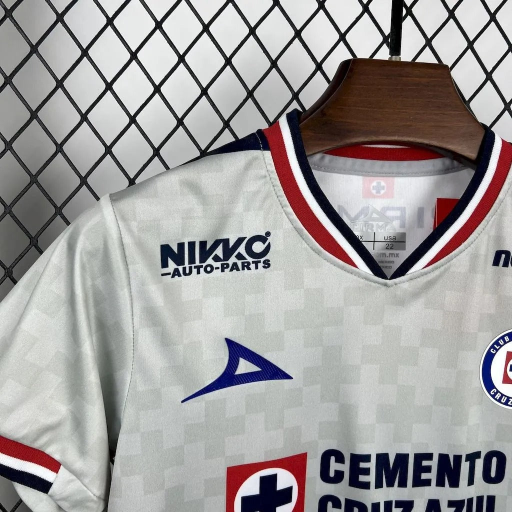 Kids Cruz Azul Jersey 25/26 Away Football Kit Soccer Jersey