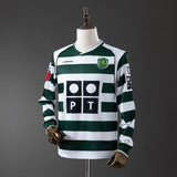 Sporting CP Jersey 2001/03 Home Retro Football Kit Long Sleeves