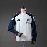 Manchester United Windbreaker 2025-26 White Football Soccer Jacket