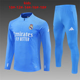 Kids Real Madrid Training Tracksuits 25/26 Football Kit Soccer Jersey