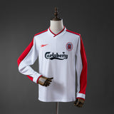 Liverpool Away Jersey 1998-99 Long Sleeves Retro Football Kit Soccer Shirt PalmSportss
