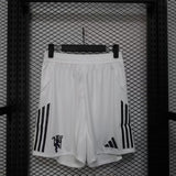 Player Version Man United Shorts 25/26 White Football Kit Soccer Shorts